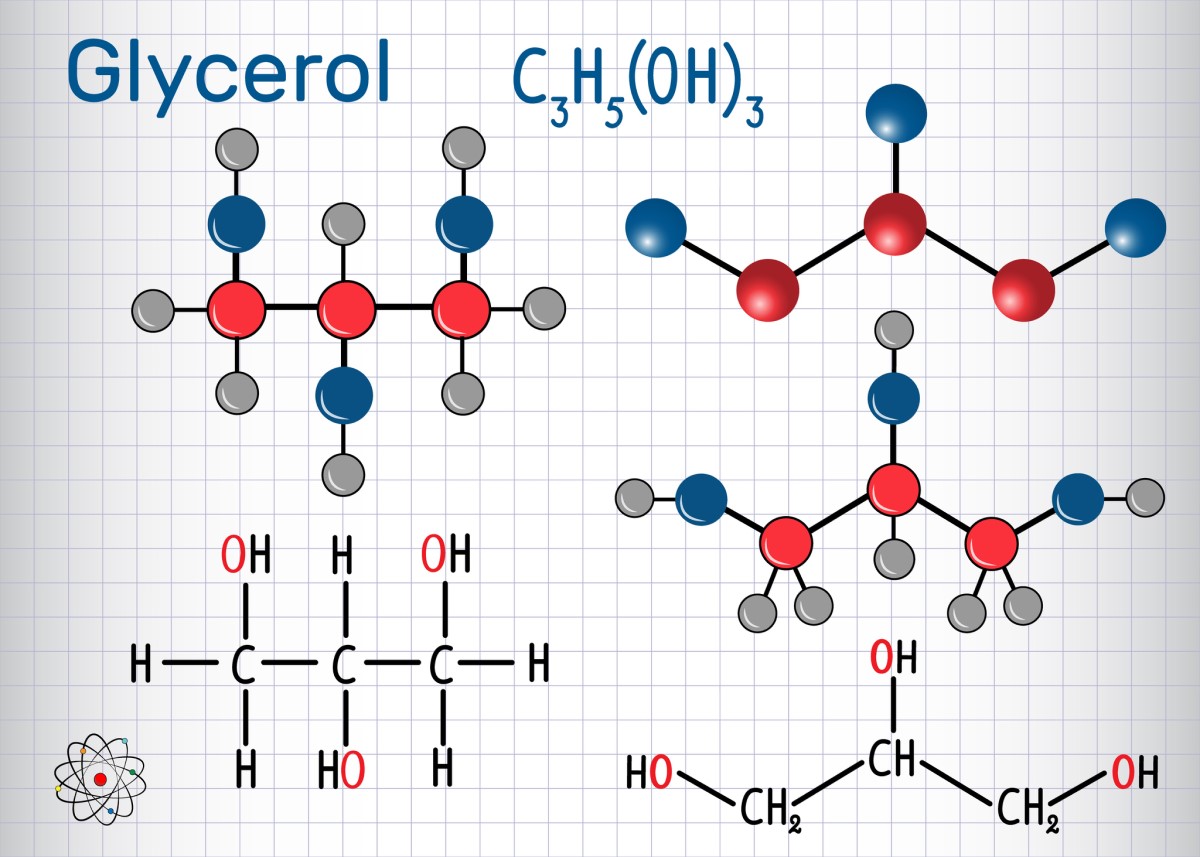 Chemický vzorec - glycerínu, glycerolu